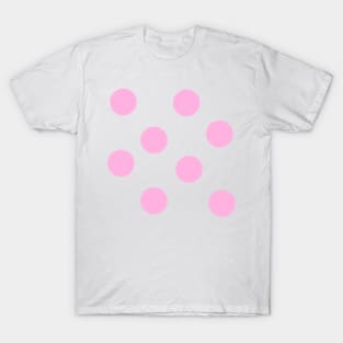 Pink on White Polka Dots T-Shirt